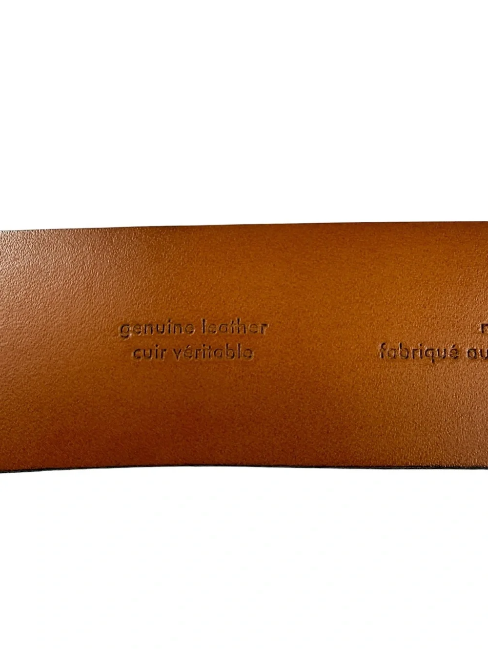 Something Navy Molten Buckle Calf Hair belt, S